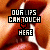 Pixelated close-up of lips with text overlay showing 'OUR LIPS CAN'T TOUCH HERE' and a small red heart, repeated in