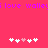 Pixelated pink background with purple text reading 'i love walley' and two of white/pink heart icons