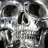 Pixelated grayscale skull image with red text on dark red and gray backgrounds.