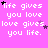 A static image with a bright pink background displays repeated text in white pixelated font, accompanied by small black and purple stars.