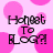 Pixelated text 'Honest To Blog?!' overlaid on a pink polka-dot background with four identical copies arranged in a