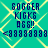 Pixelated text and symbols on a teal background with yellow lines, repeated in four identical quadrants
