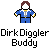 Pixelated character in blue suit with white shirt and yellow tie, standing against gray background with text below.
