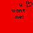 A red background with black pixelated text and a heart symbol, displayed as two side-by-side frames in an animated contact sheet.
