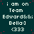 Dark teal background with repeated white text and red dots, showing 'i am on Team Edwards&&: Bella:] <333' in a pattern