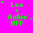 Green text 'Lea + Aubie BFF' on bright pink background with small purple stars, varying star positions across frames.