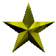 Golden star-shaped icons in various sizes and orientations displayed on a gray background.