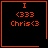 Four orange-bordered black squares display identical text with two distinct animation changes: a heart in the bottom-right corner of the top-right square and a star in the bottom-right corner of the bottom-right square.
