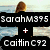 A pixelated image of a person in a white dress with orange accents standing near water, overlaid with text elements.