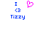 Pixelated blue text and symbols on white background with a pink heart icon above the text.
