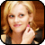 six rounded-corner showing a woman with blonde hair in various poses and text reading "I AM A REESE FAN"