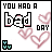 25 identical pixel art icons showing 'YOU HAD A BAD DAY' text with pink hearts and a small colored block in the corner