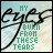 A 3x3 contact sheet of animated frames showing a text-based icon with the phrase "MY EYES BURN FROM THESE TEARS" in stylized fonts over a gradient background, where the word "BURN" alternates between teal and pink across frames.