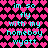Pixelated text reads "im so fly with my homeboy wyatt" over a heart-patterned background, displayed in two identical vertical sections.