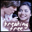 Pixelated image of a smiling person with dark hair and light skin, overlaid with white text reading 'the feeling' on a purple background.