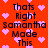 Red background with pink pixelated hearts and repeated dark blue text reading "Thats Right Samantha Made This" in a pattern