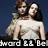 Six- of Twilight-themed buddy icons featuring Edward and Bella with text overlays and symbolic imagery