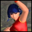 Pixelated anime-style character with blue hair in red sleeveless top, arm raised, next to black background with white text "Anime IM" and "com".