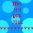 Blue background with light blue circles, red text reading IDK MY BFF JILL repeated twice in a pattern above and below a horizontal line of question marks