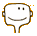 Two pixelated animated speech bubble icons with yellow-brown borders, one smiling and the other shouting, displayed side-by-side on a gray background.