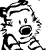 Pixelated black-and-white image of a cartoon character with wide eyes and an open mouth, appearing surprised or shouting, with messy hair and a simple body outline.