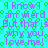 A static image with cyan background and green patterned border displaying repeated purple text "I know I am weird But that is why you love me!" in pixelated font.