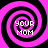 Four identical pink and black spiral patterns arranged in a , each containing the text 'YOUR MOM' in white pixelated font