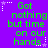 Purple background with green text reading 'Got nothing but time on our hands' repeated in a pattern, surrounded by white and purple star-shaped borders