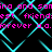 Animated icon with cyan diamond lattice background and repeating pink text reading "ina and samna and samn est friendest friends forever a.a.forever a.a".