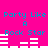 A bright pink background displays repeated cyan text reading "Party Like A Rock Star" with white horizontal bars below each phrase, showing animation changes in bar positions.