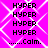 A static image with a bright pink background featuring white geometric patterns and repeated text elements.
