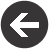 A white left-pointing arrow icon on a dark circular background with pixelated edges.