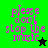 Pixelated text 'please don't stop the music' in pink on green and black backgrounds with star symbols.