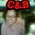 A four- shows a person with dark hair and glasses in various poses, with red text overlays changing
