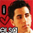 Static 48x48 pixel buddy icon featuring a male figure with dark hair against a red background, including stylized text and numerical elements at the bottom.
