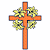 A pixelated orange cross with yellow flowers on a white background, next to green text reading 'Original Icons .com' on dark green.