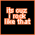 Pixelated text 'its cuz i rock like that' displayed in various color schemes across a of static frames