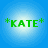 Green text *KATE* with asterisks on blue gradient background, four identical frames in