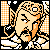 Pixelated 50x50 static icon featuring a stylized character with orange hair and checkered background elements in black, white, and orange tones.