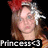 Pixelated image of a person with light skin, brown hair, and red headband against black background; text "Princess" in white block letters at bottom.