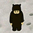 A 4-frame animated contact sheet showing a pixelated character in black attire with two distinct poses against a gray background, paired with orange text on the right side.
