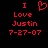 Red pixelated text and a heart symbol on a black background, with the heart symbol present in one view and absent in another.