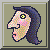 Pixel art of 13 distinct cartoon faces with varied expressions, hairstyles, and clothing on muted beige backgrounds