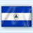 Static pixelated image of a flag with horizontal blue and white stripes and a central emblem featuring green, blue, and beige elements.