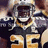 Pixelated image of a football player in uniform with visible number 25 and helmet, alongside yellow text reading "reggie bush #25" on black background.