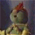 A 50x50 pixel animated buddy icon featuring a Fraggle Rock character on the left and green text reading "Original Icons .com" on the right, displayed as a contact sheet with two frames.