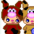 Four pixelated cartoon characters in animal costumes with pink noses, each holding a blue text box reading "Got Milk?" above stylized text variations of the phrase.