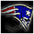 Animated icon features a stylized blue helmet with red and white stripes on the side, set against a dark background.