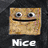Four square pixelated icons with cartoonish faces on a dark background, each labeled with text below them.
