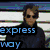 six pixelated images with text fragments and symbols, including a person in sunglasses, a heart, and a rainbow